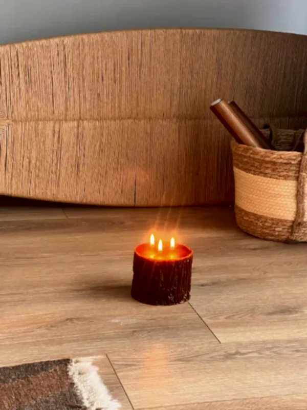 Özel Tasarım Kütük Mum - Görsel 4