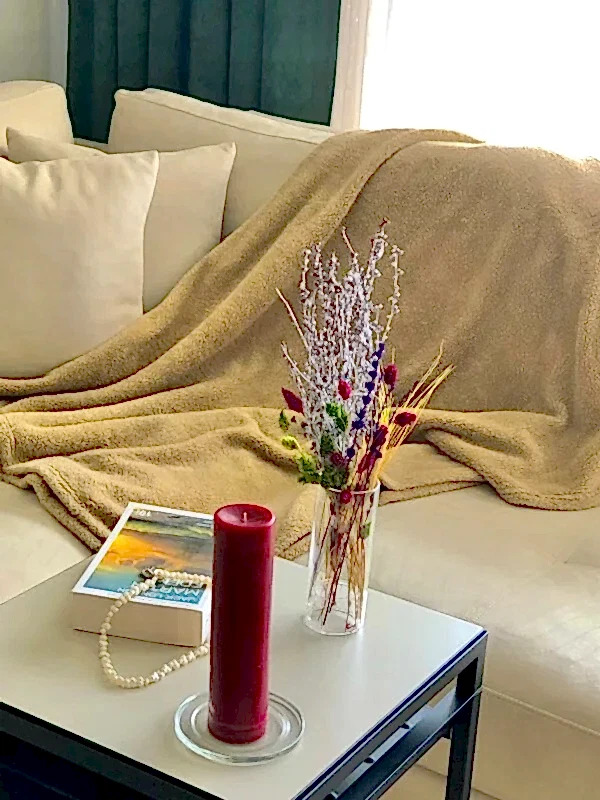 İnce Sütun Mum Kırmızı