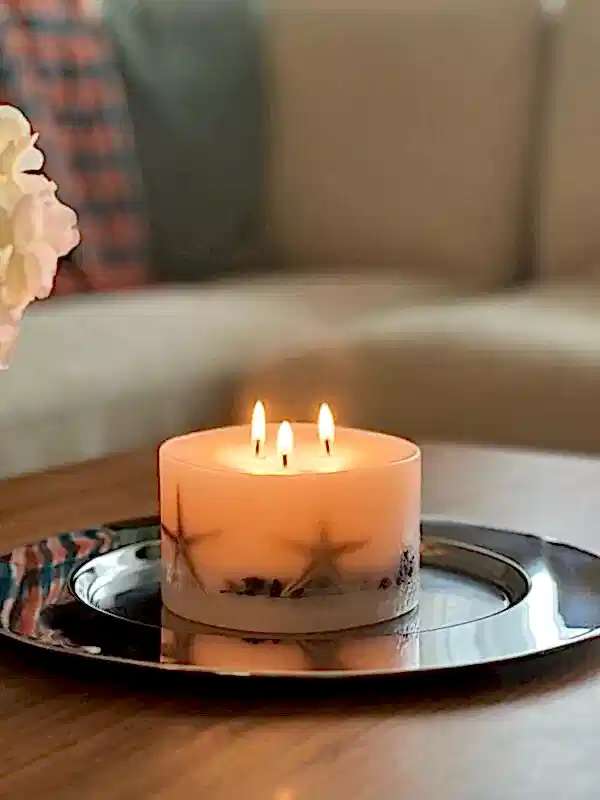 Deniz Yıldızı & Lavanta Çiçeği Silindir Mum