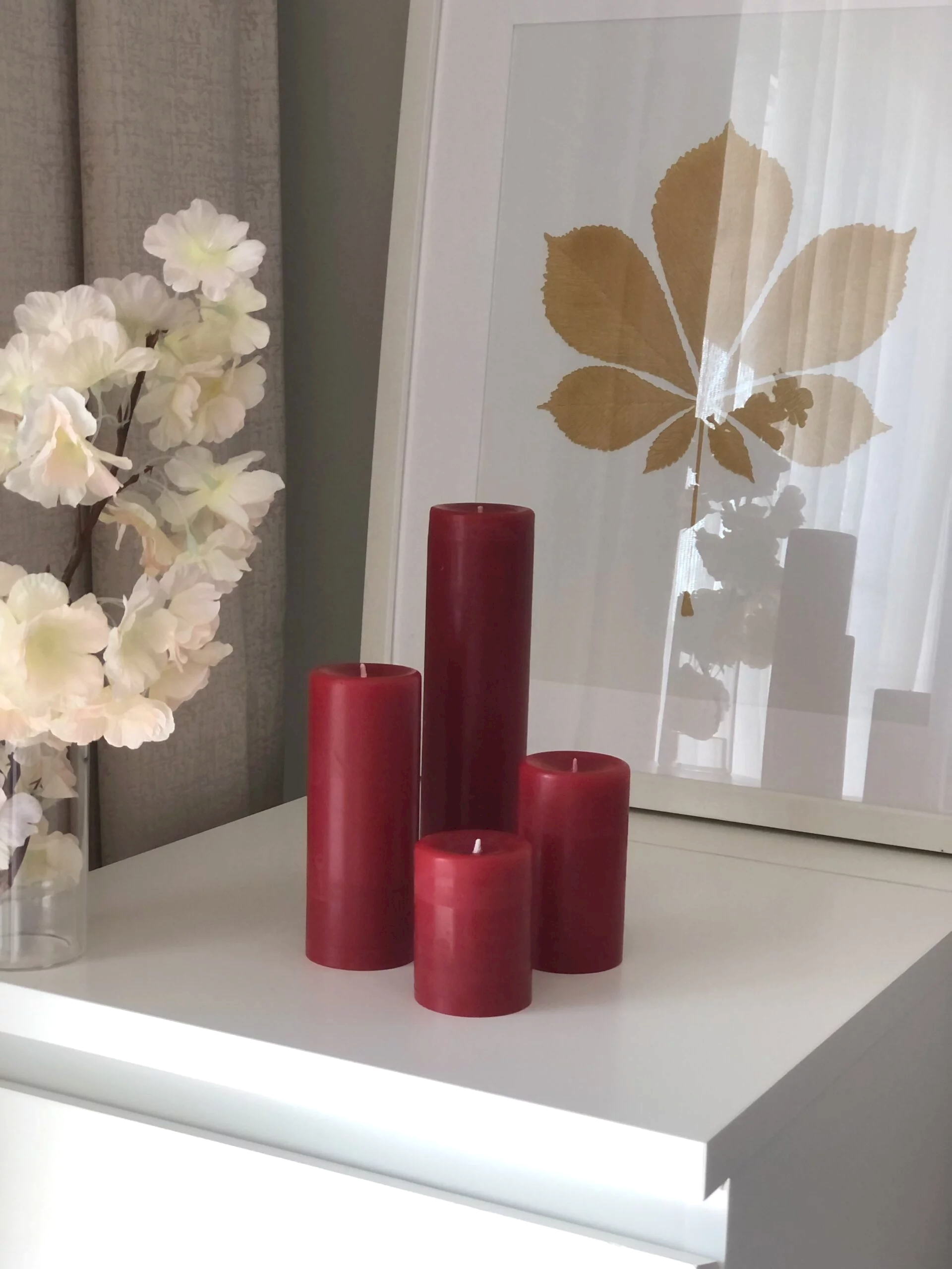 Silindir Set Beyaz Kokulu Mum - Görsel 3