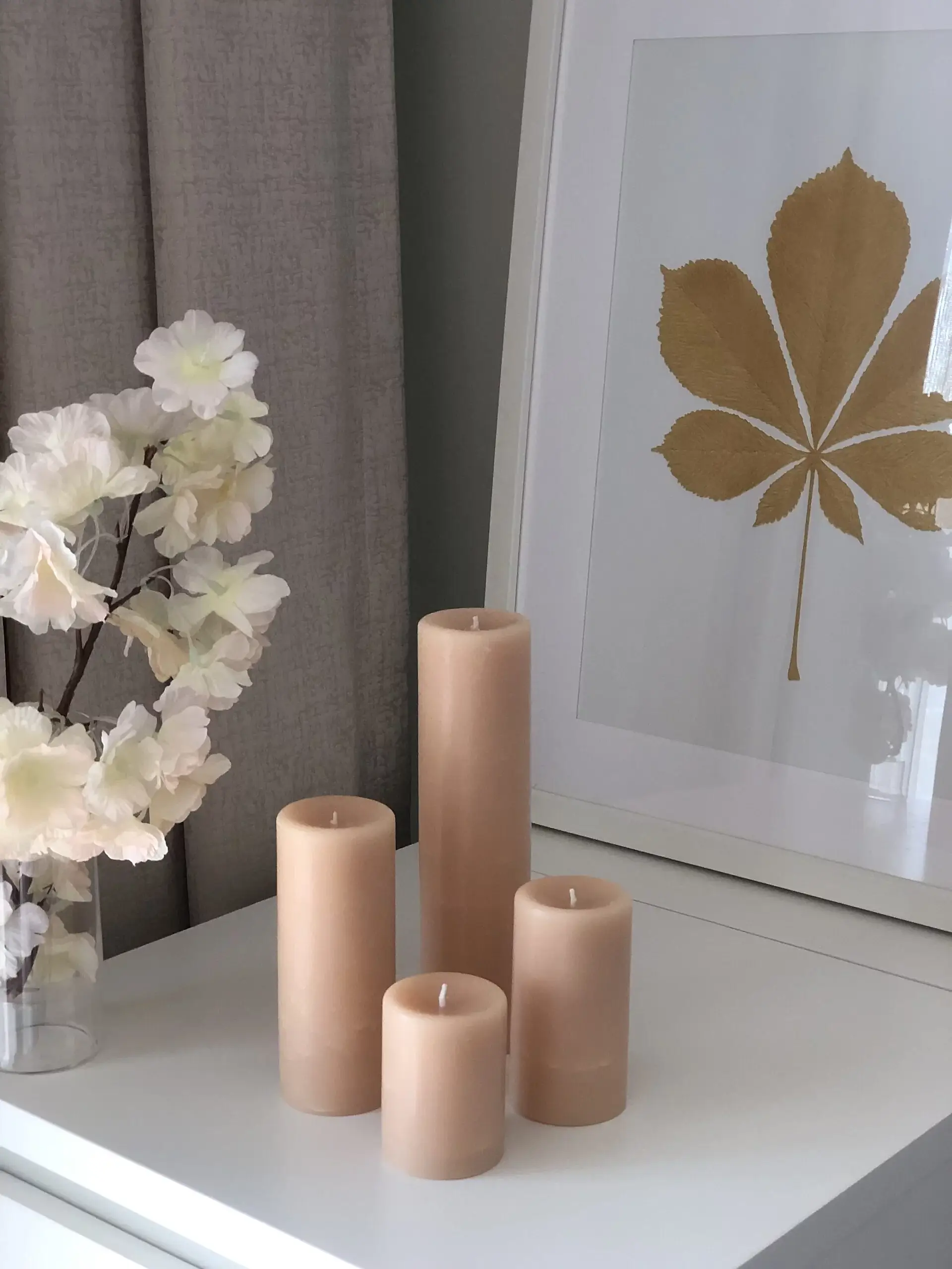 Silindir Set Kırmızı Kokulu Mum - Görsel 4