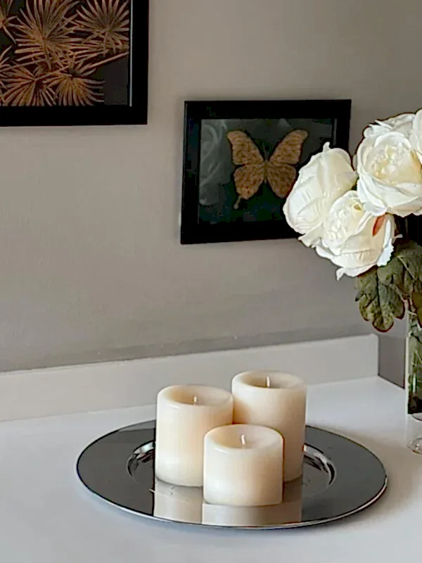 Premium Serisi Kokulu Beyaz Silindir Mum