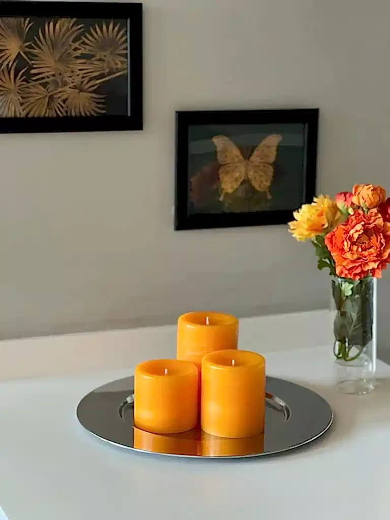 Premium Serisi Kokulu Sarı Silindir Mum