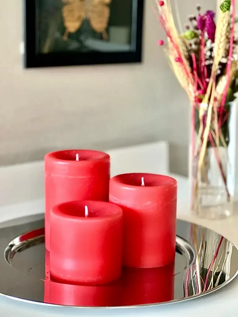 Premium Serisi Kokulu Somon Silindir Mum - Görsel 2