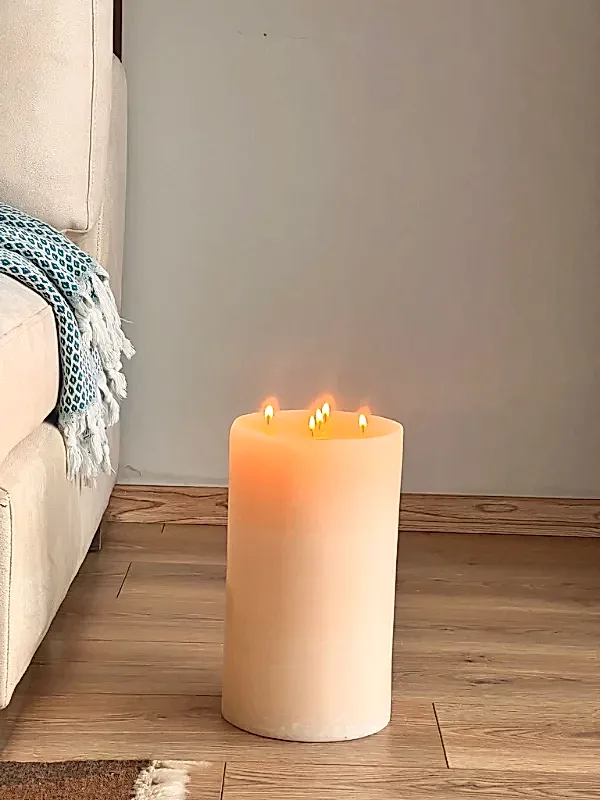 Beyaz Silindir Dev Mum - Görsel 4